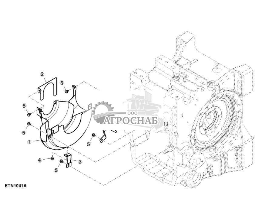 Щиток, отражатель, спиральная коническая шестерня 